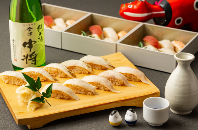 お寿司各種<p><small>（囲炉裏コーナー）</small></p>