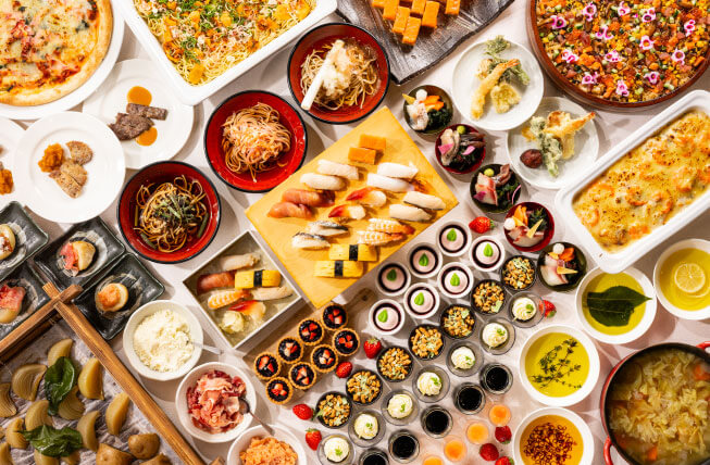 春のビュッフェ料理（イメージ）